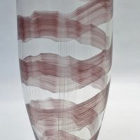 Crystal glass contemporary vase