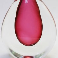 Crystal glass contemporary art rock sculpture