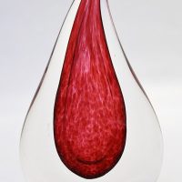 Crystal glass tear drop sculpture
