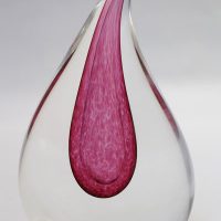 crystal glass tear drop sculpture