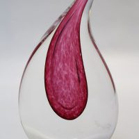 Crystal glass tear drop sculpture