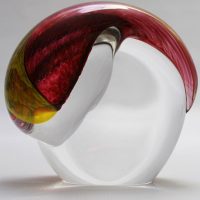 Crystal glass contemporary unique art sculpture