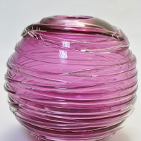 Crystal glass contemporary art sculpture ball