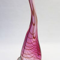 Crystal glass contemporary vase